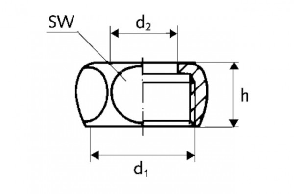 SCHELL Überwurfmutter ohne Dichtung, 1/2"x8, chrom 747100699