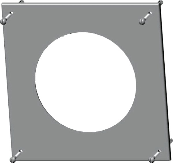 Wolf Rosette DN80, eckig weiß, aus PP 2651515