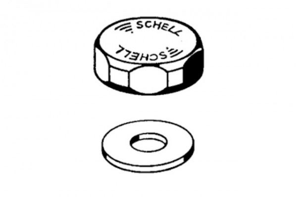 SCHELL Verschlusskappe für SCHELLOMAT WC-Druckspüler, chrom 258150699