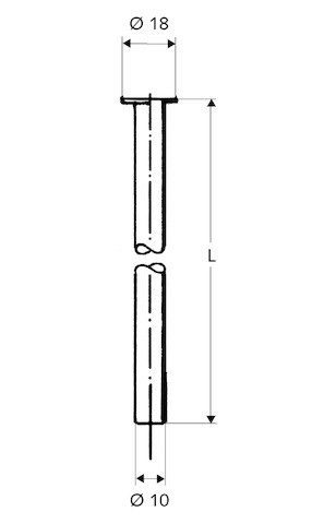 SCHELL Kupferrohr 1/2" Bördel, d:10, L:300, chrom 497080699