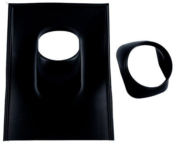 Wolf Dachplatte DN125 Schrägdach 25-45Gr schwarz 1720202