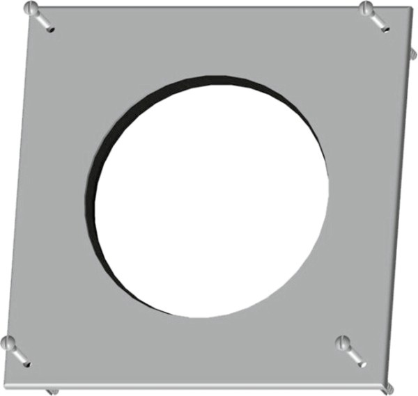 Wolf Rosette DN125, eckig weiß, aus PP 2651491