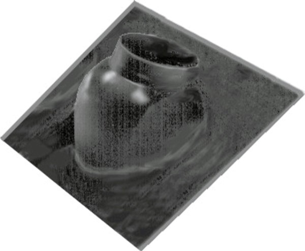 Wolf Dachplatte DN125 Schrägdach 25-45Gr Großformat 500x500mm, rotbraun 1720207