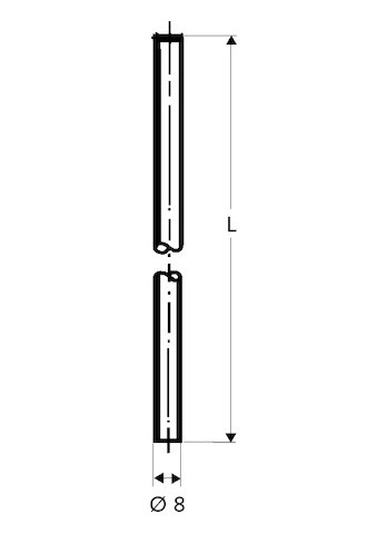 SCHELL Kupferrohr glatt, d:8, L:300, chrom 487000699