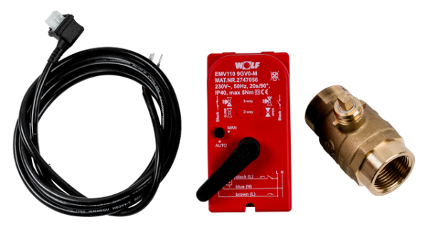 Wolf Zweiwegesperrventil 1" IG - DN25 230V, für Kühlbetrieb 9146879