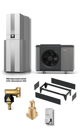 Wolf Paket CHC-Monoblock 07/300-50 inkl. Bodenkonsole+Speicher+Puffer+BM-2 9146844W03