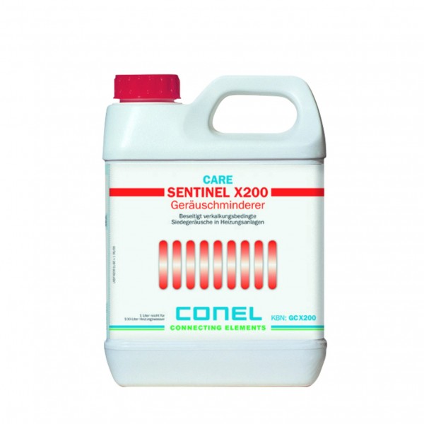CARE Kesselstein-Lösungsmittel X200 und Geräuschminimierer 1 Liter CONEL