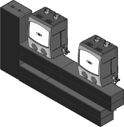 Wolf Weichenset für 2er Kaskadeneinheit (Linkssanbau) für CGB 75/100