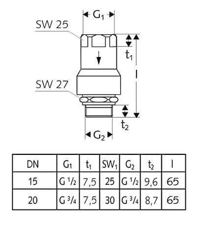 SCHELL Armaturen-Einzelsicherung RV, RB, 1/2", chrom 286170699