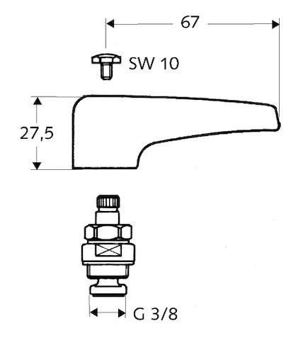 SCHELL Spezial-Oberteil 3/8" 222080099