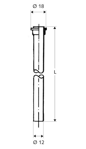 SCHELL Kupferrohr Lötnippel 1/2", d:12, L:500, chrom 235100699