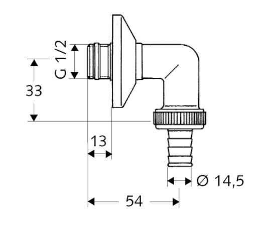 SCHELL Anschlussbogen Rosette, ASAG, 1/2", chrom 248370699