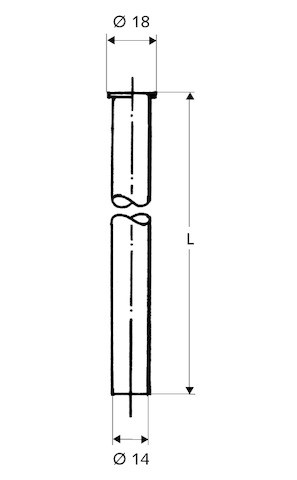 SCHELL Kupferrohr 1/2" Bördel, d:14, L:1000, chrom 497310699