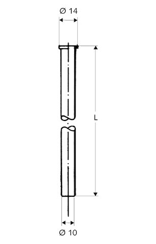 SCHELL Kupferrohr 3/8" Bördel, d:10, L:300, chrom 497000699