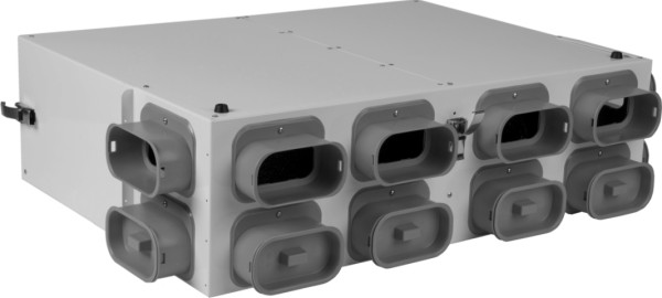 Wolf Luftverteiler DN125 für CWL-F-150 6 Stutzen 50x100 mit 3 Rohrkappen 2577430