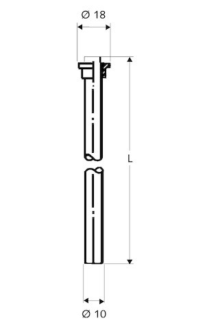 SCHELL Kupferrohr Lötnippel 1/2", d:10, L:1000, chrom 235070699