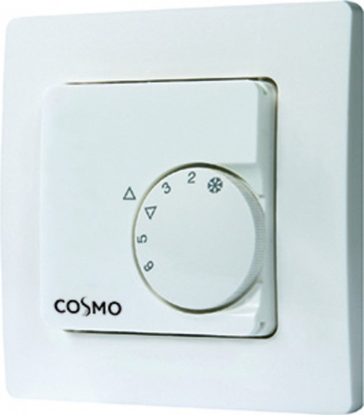 COSMO Raumregler Unterputz M:50x50 230V Heizen/Kühlen, RAL 9010