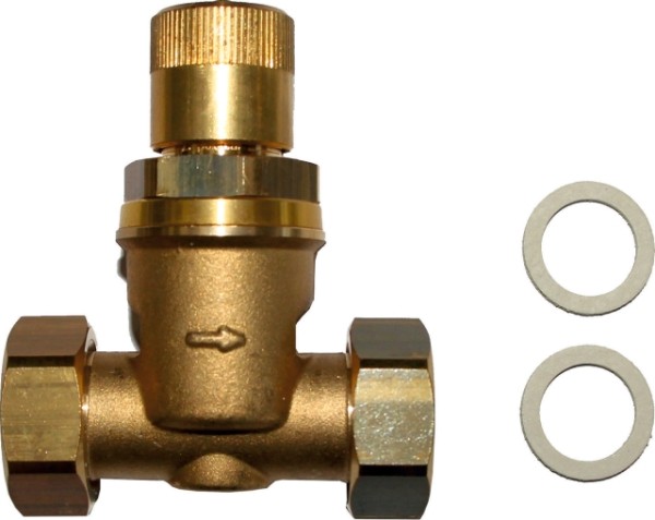 Wolf Überströmventil m. Muttern Anschluß 3/4" Innengewinde 2009017