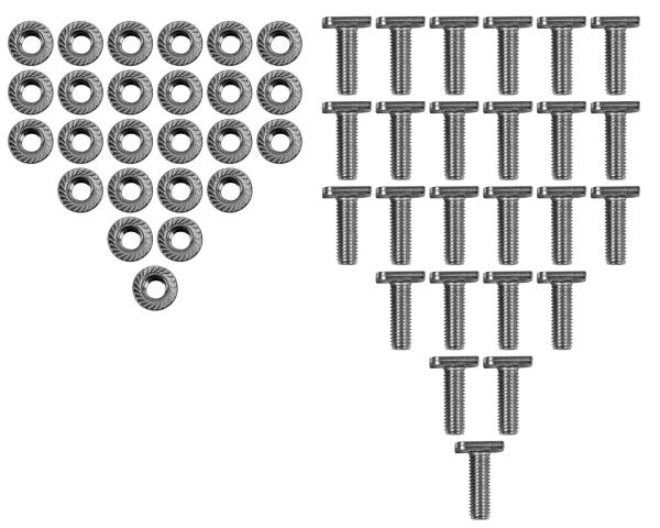 Wolf Hammerkopfschrauben 25 Stück M10x30 Sperrverzahnung 2485020