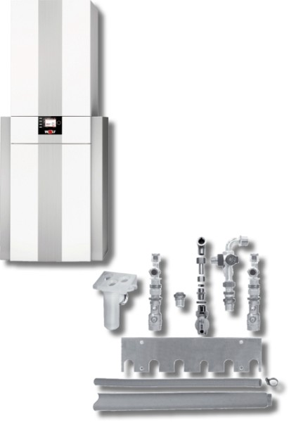 Wolf Paket Brennwertzentr. CGS-2-20/150R Regelung BM-2, Set vormontiert, Aufputz 8615016F01