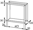 Wolf Segeltuchstutzen TLH/LH/LH-ATEX 40, 4-Loch-Profilrahmen 2525040