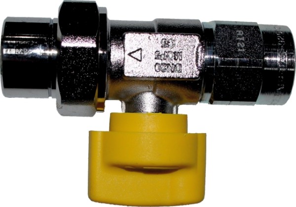 Wolf Gaskugelhahn Durchgangsform Rp3/4" mit thermischer Sicherung, verchromt 2011017