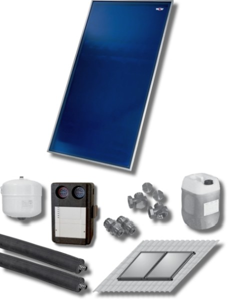 Wolf Paket 4 Kollektoren TopSon F3-1 Aufdach, Solarmodul SM1-2 2486517W09