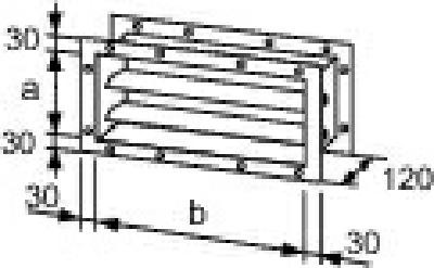 Wolf Jalousieklappe für Kanal für TLHD 40, 200x530mm, verzinkt