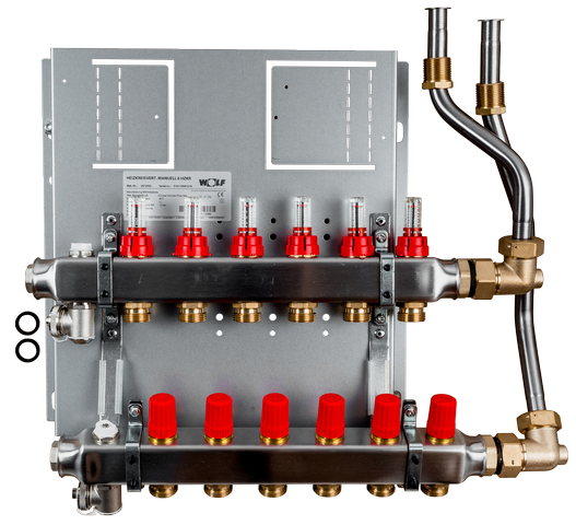 Wolf Heizkreisverteiler manuell CUC-B 6 Heizkreise, mit Durchflussmesser 2072435