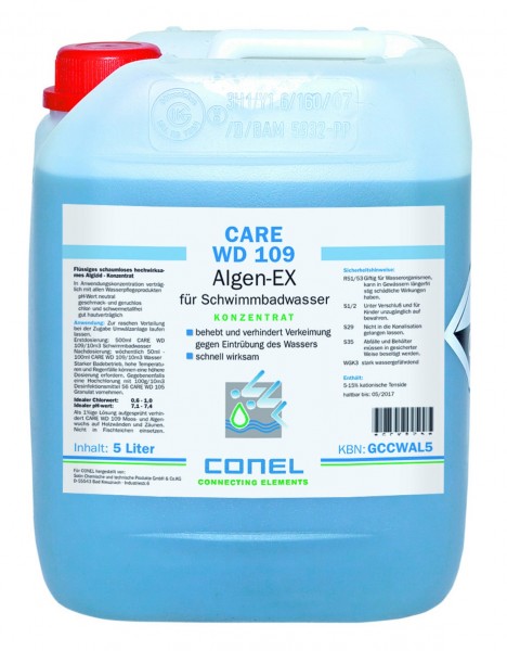 CARE WD 109 Clearwater Algen-Ex 5 Liter Kanister Flüssig-Konzentrat CONEL