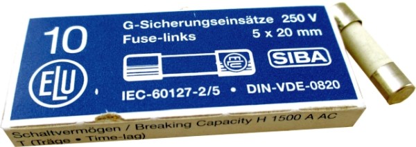 Wolf Feinsicherung 6,3A Träge 250V, 5x20mm, für , für BWL-1 ab 05/2010 2745702