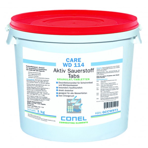 CARE WD 114 Clearwater Aktiv-Sauerstoff 1kg Dose Granulat CONEL