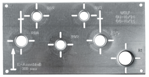 Wolf Montageschablone UP -kostenlos- 8600064