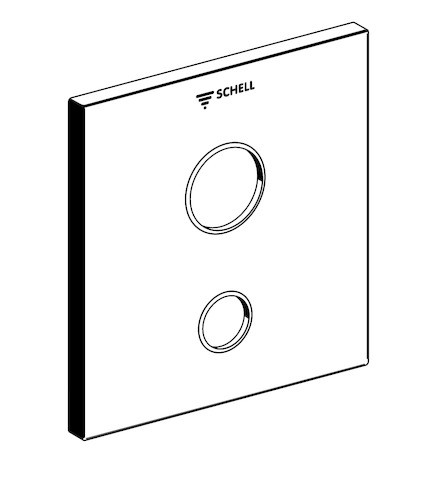 SCHELL Frontplatte LINUS W-SC-V für UP-WT-Armatur, Kaltwasser, chrom 252310699