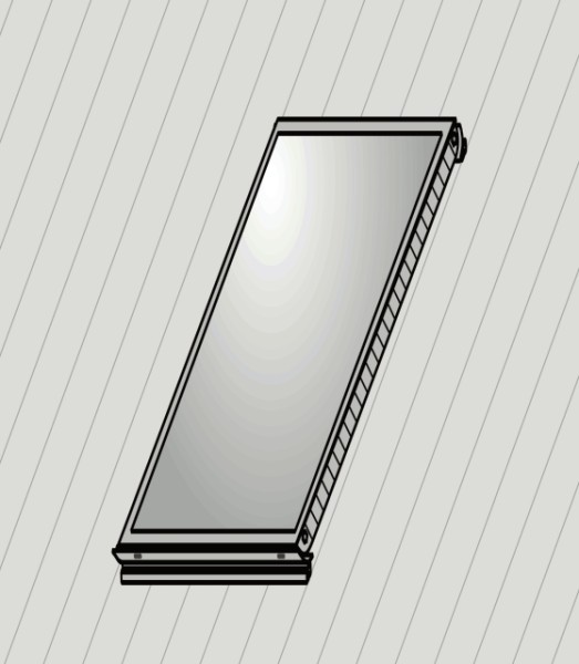 Wolf Aufdach-Montage-Set Alu+ Welldach für 1 Kollektor F3-1/CFK-1 Hochformat 2484141